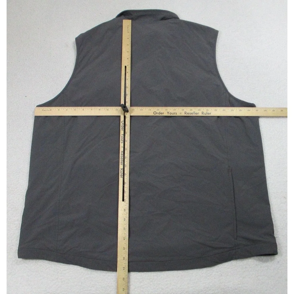 Duluth Trading Vest‎ Mens 2XL Gray Soft Shell Zip Pockets Outdoor Work Utility